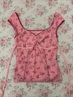 pink coquette top